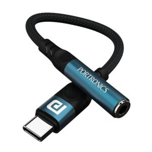 portronics c type to 3.5 mm jack